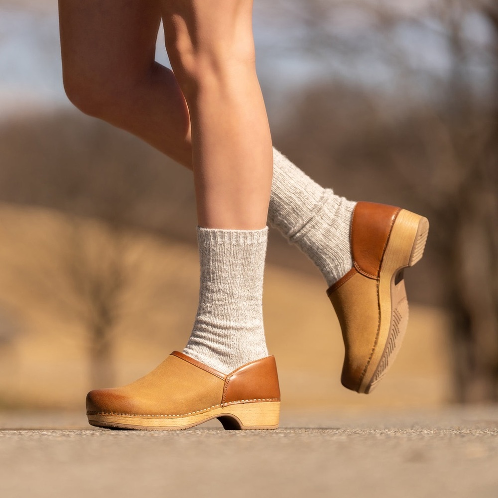 Dansko Brenna Suede and Leather Clogs